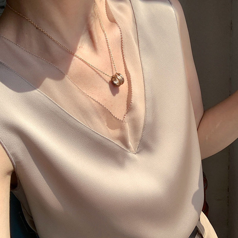 Summer Satin Camisole for Women - Loose Layering Top