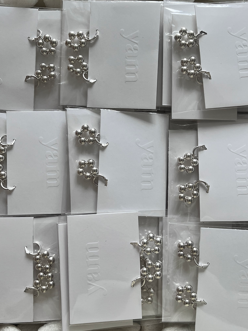 Thumbnail: Silver Floret Hoops