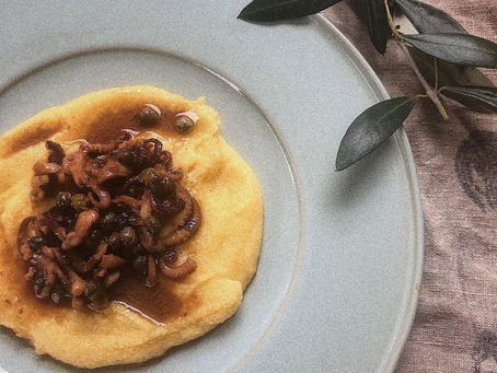 MOSCARDINI CON POLENTA MORBIDA