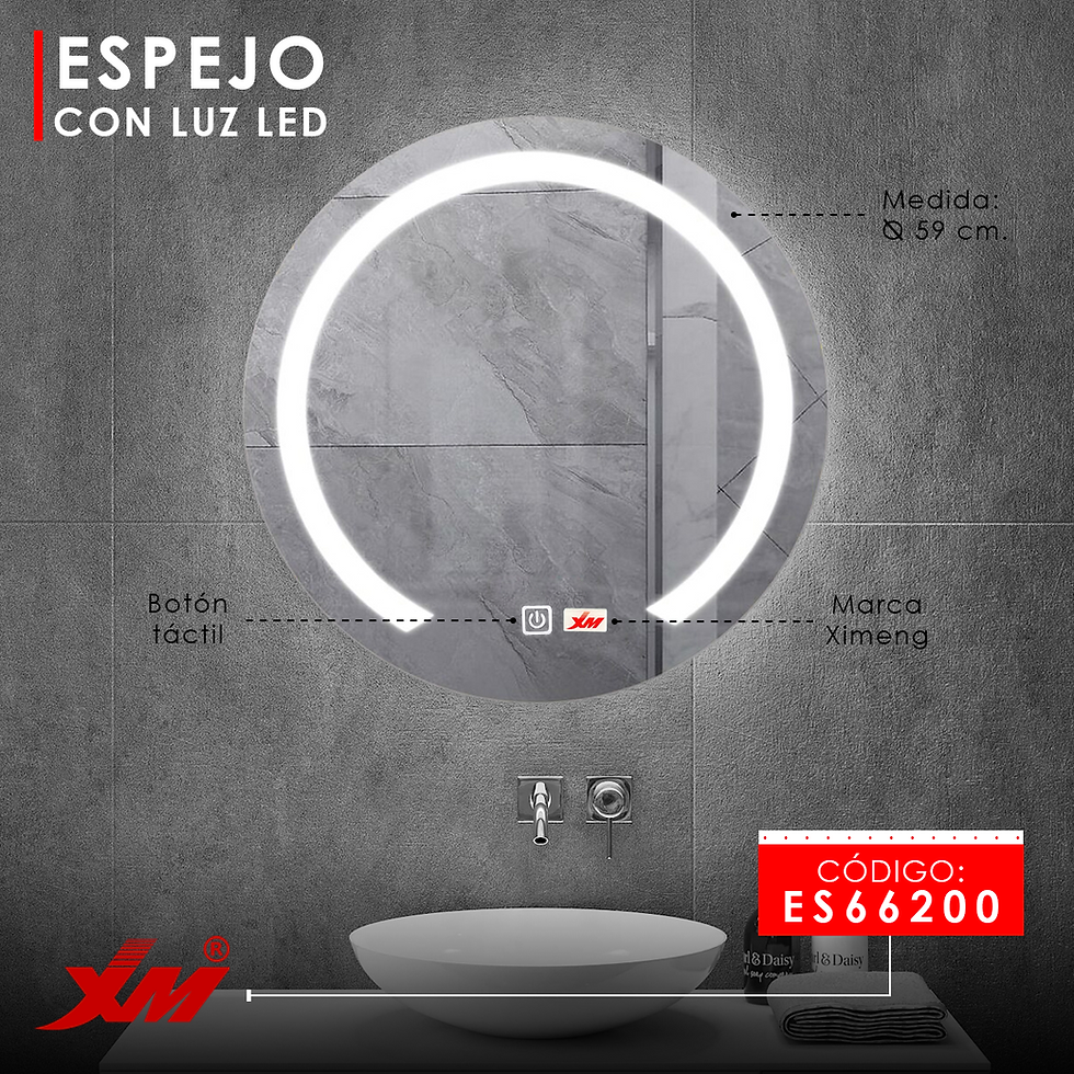 Miniatura: ESPEJO ELEGANTE CON LUZ LED ES66200