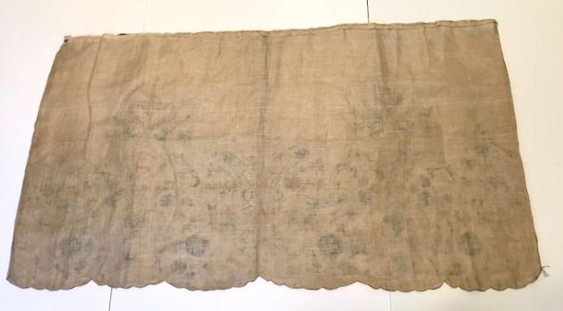 Thumbnail: Early 18thc English profusely embroidered silk apron