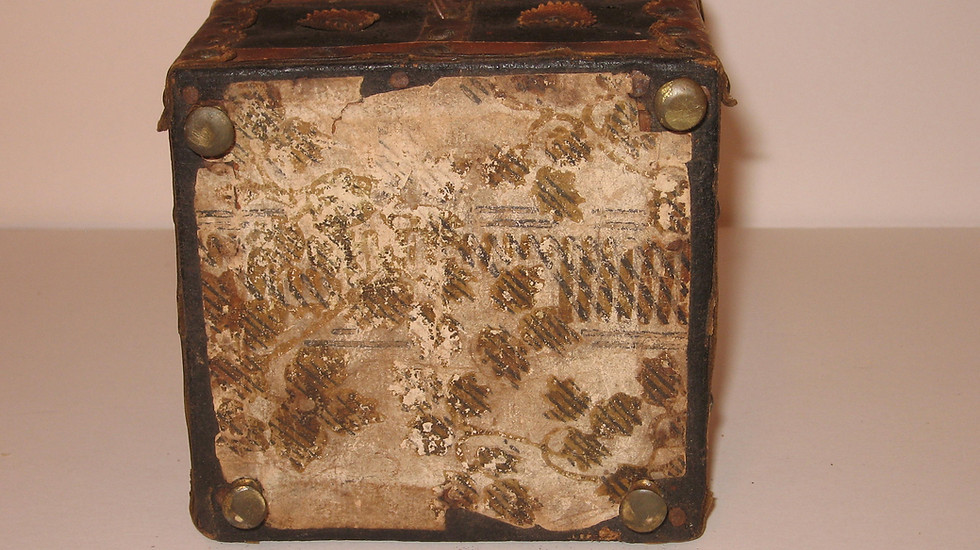 Thumbnail: American Leather and Wallpaper "Steeple"Box c1840