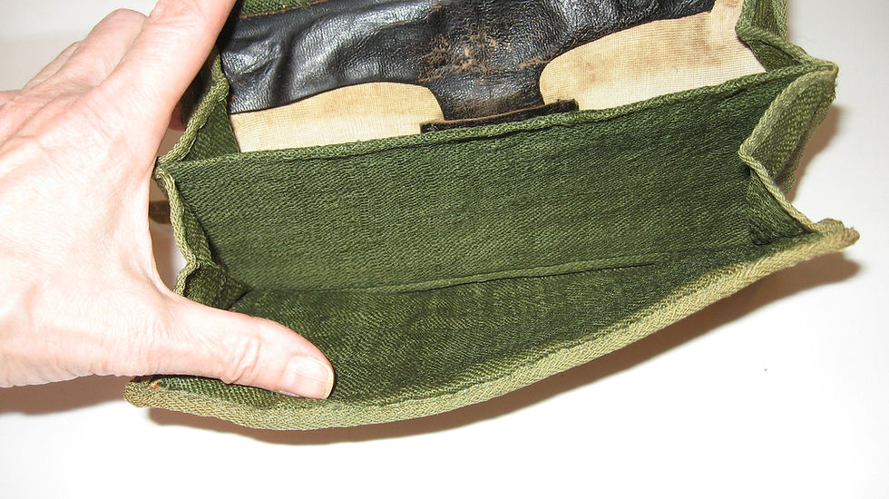 Thumbnail: American 18thc flamestitch needlworked wallet
