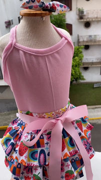 Miniatura: Vestido moranguinho + laço 