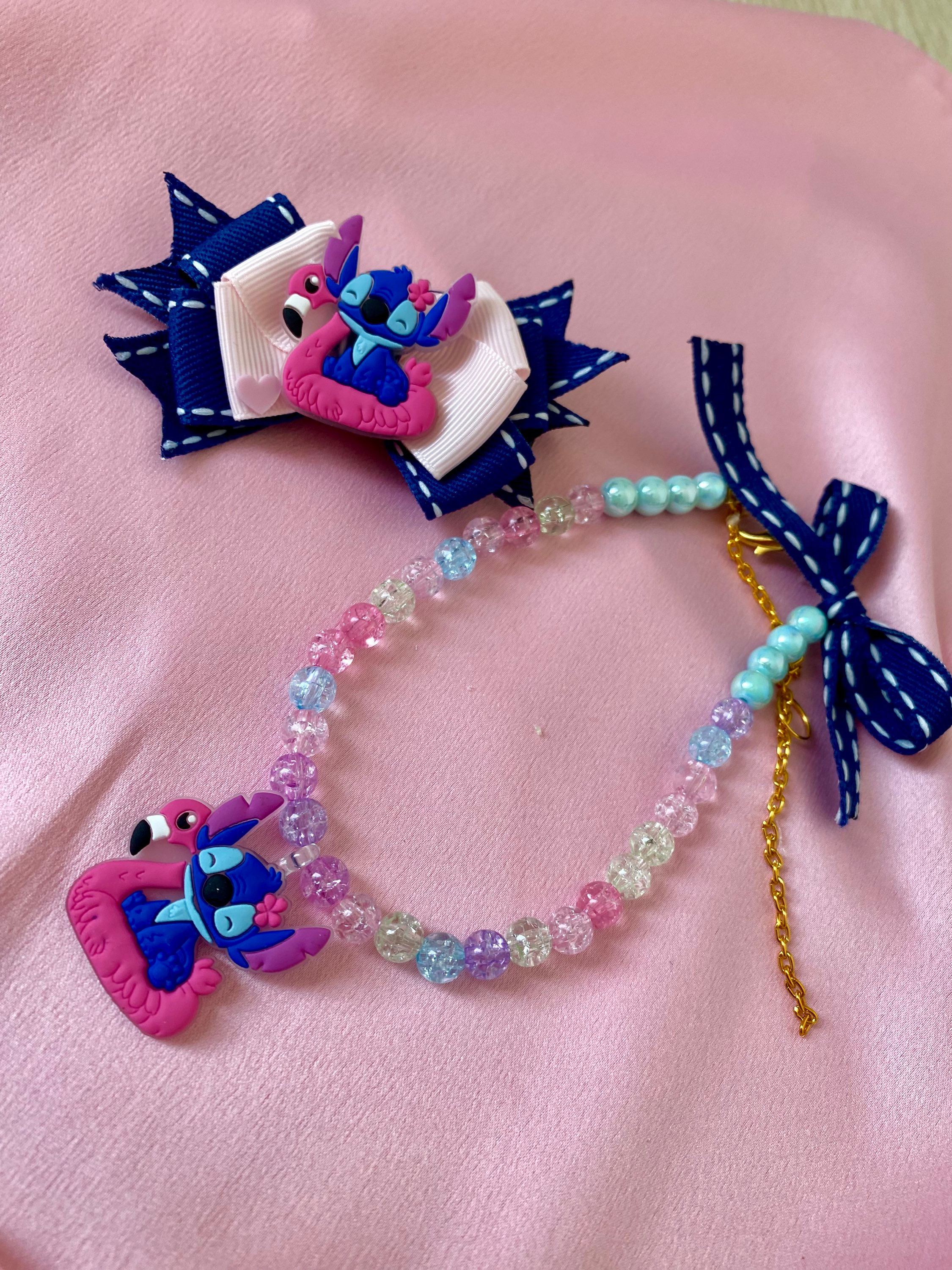 Kit cola + laço Stitch