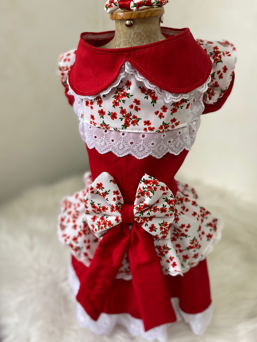 Miniatura: Vestido de prenda Floral red