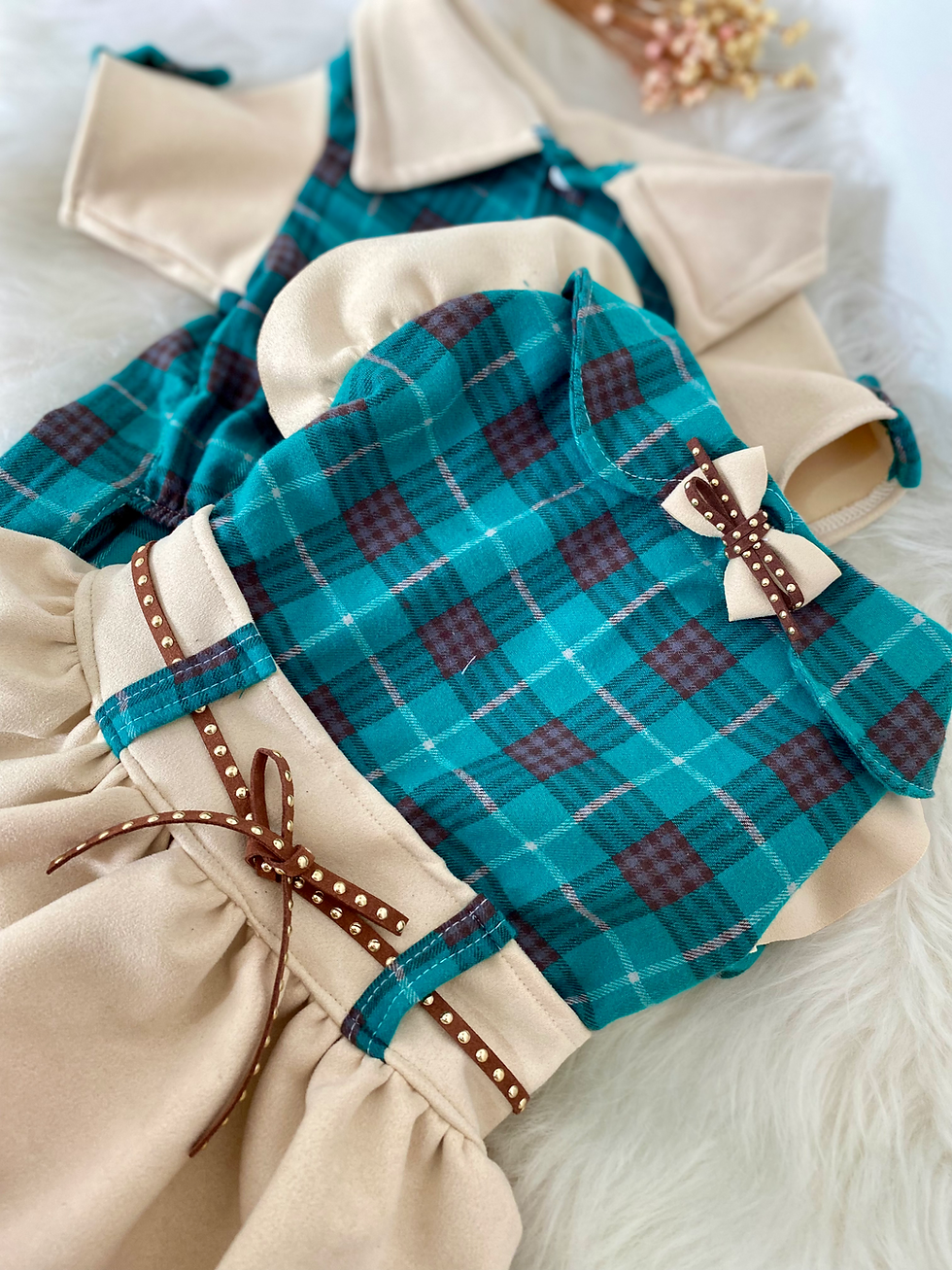 Miniatura: Vestido xadrez + camurcinha 
