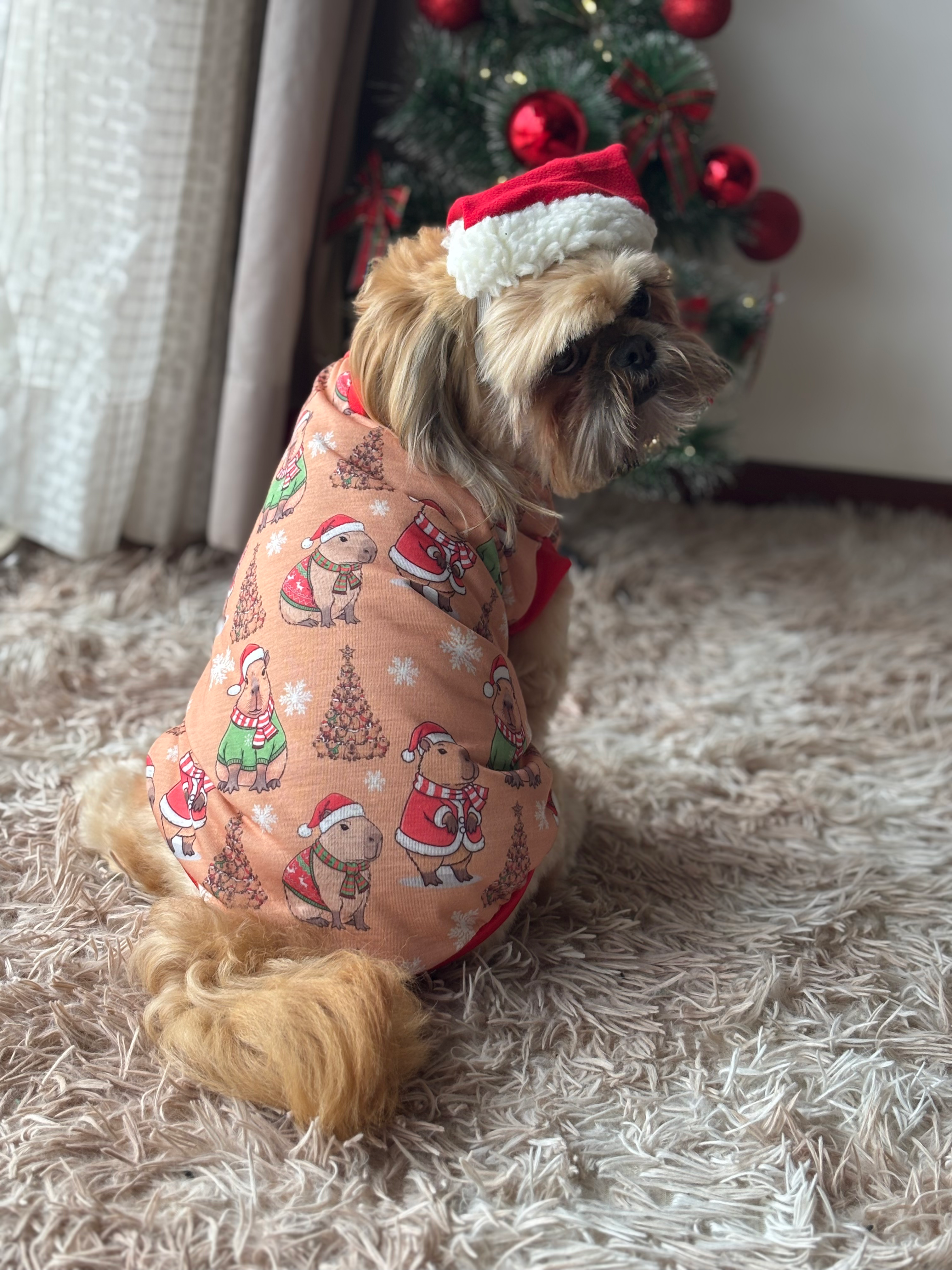 Camiseta regata Capivara Natalina