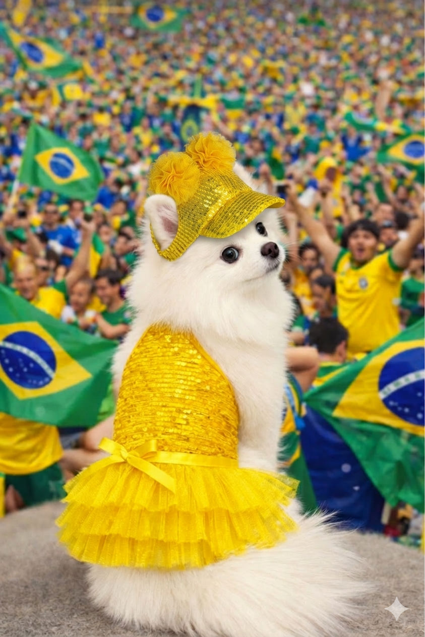 Miniatura: Boné líder de torcida amarelo Glow 