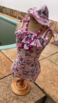 Miniatura: Maiô Hello Kitty + chapéu 