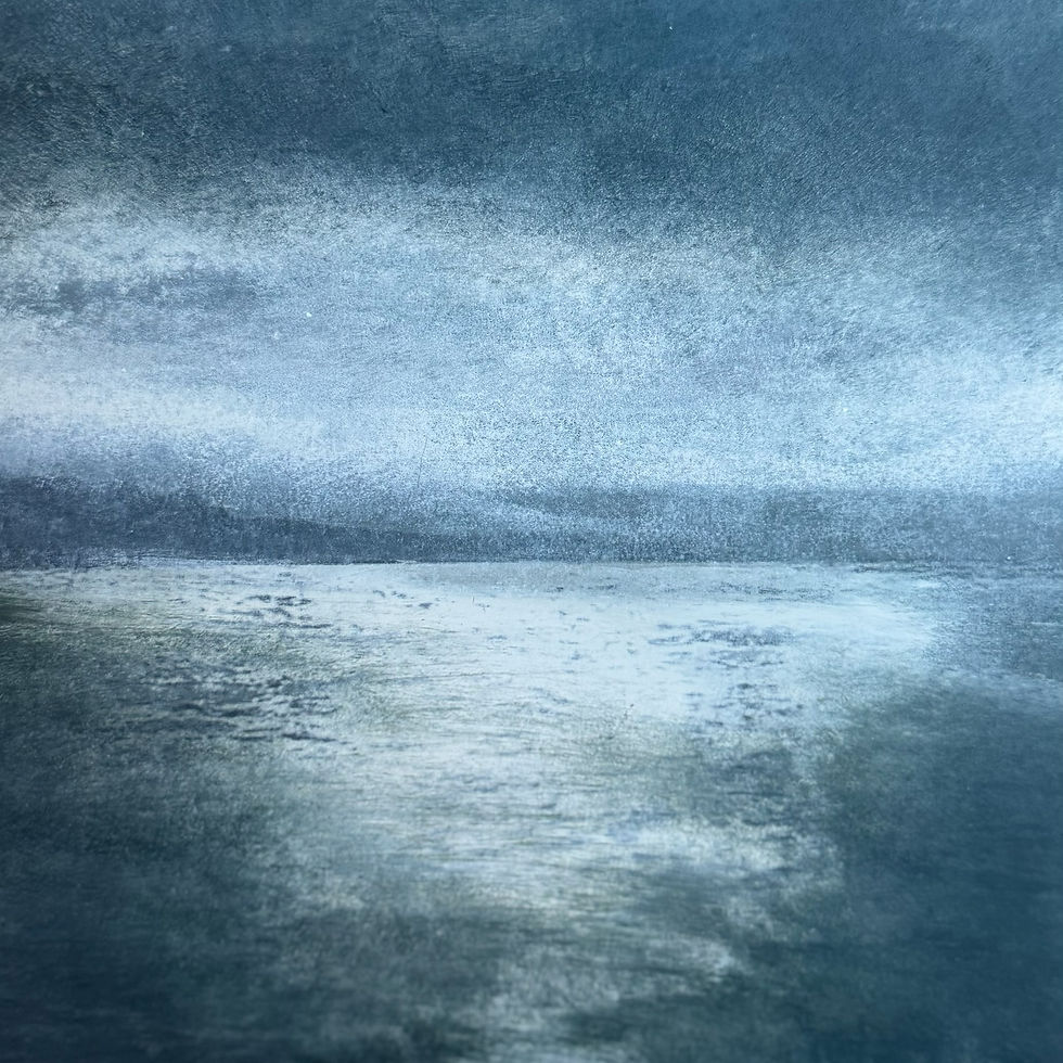 A seascape sketch from Anna Boss' residency in southern Cornwall