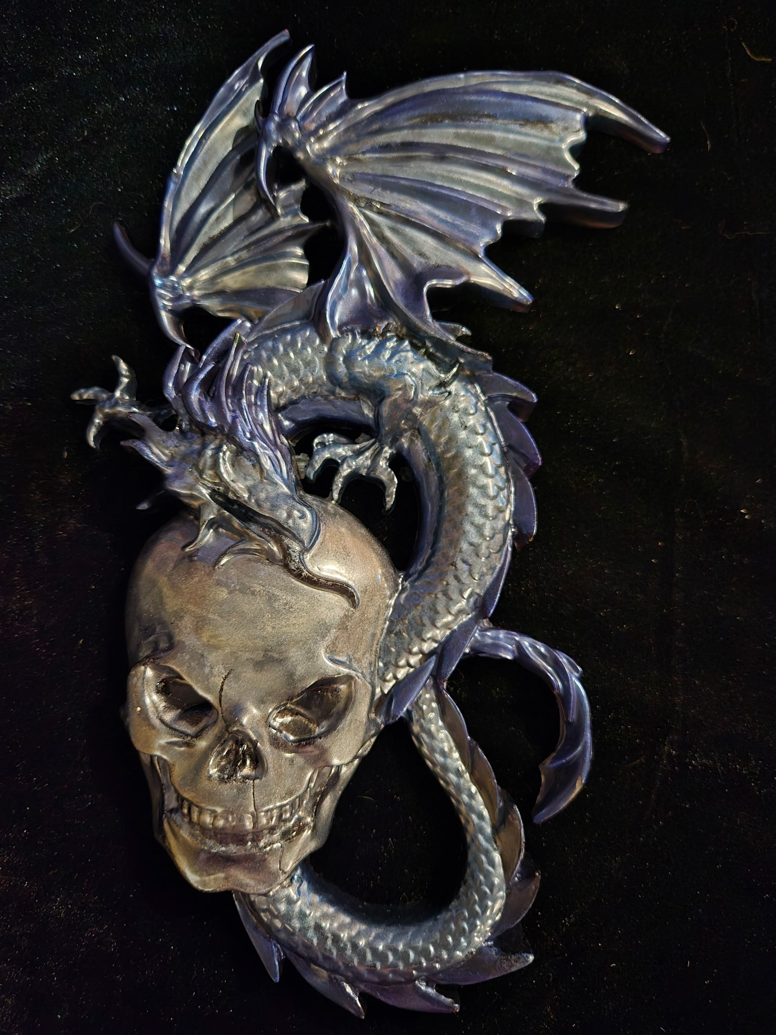 dragon with skull