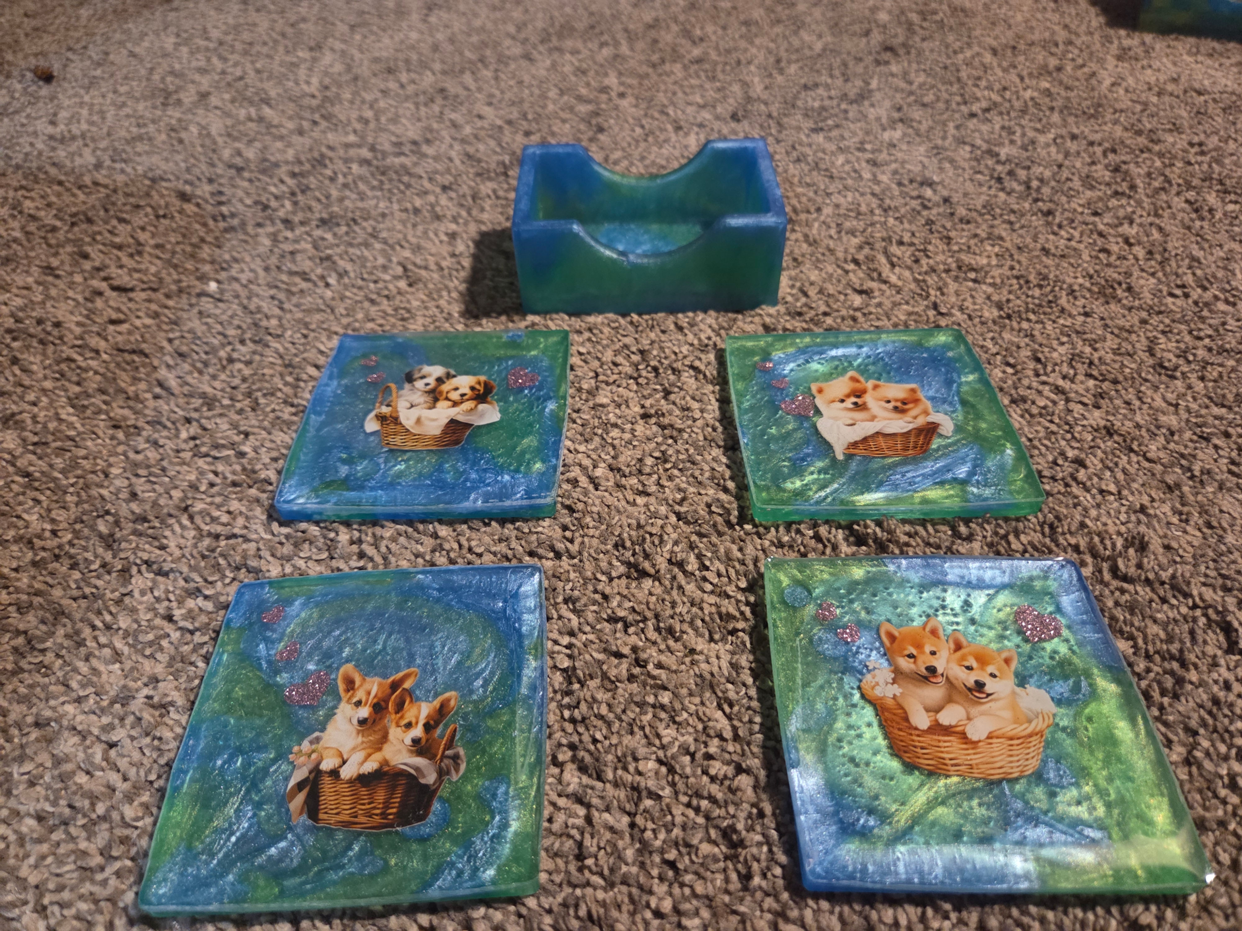 Dog coaster set