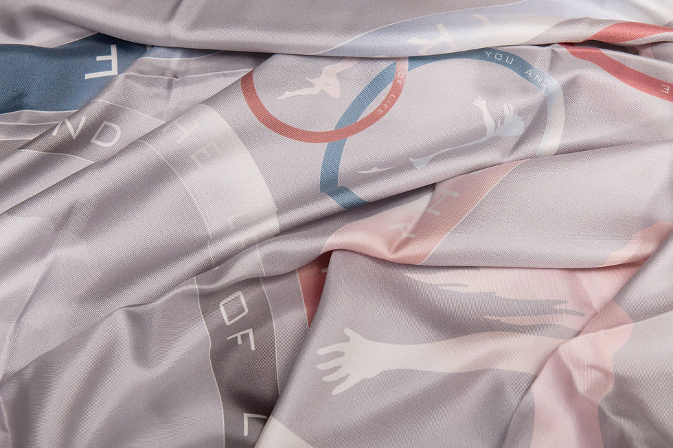 Thumbnail: Circles Silk Scarf by THE BRITELINE®