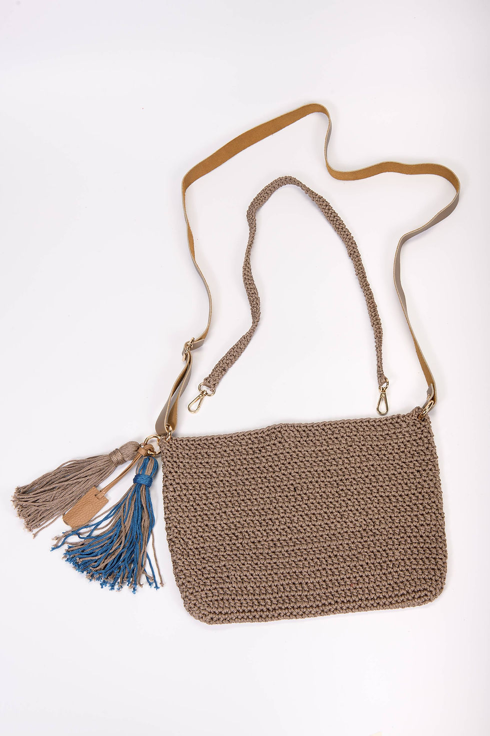 Thumbnail: Bohemian Hand Knitted Cross Bag by THE BRITELINE®