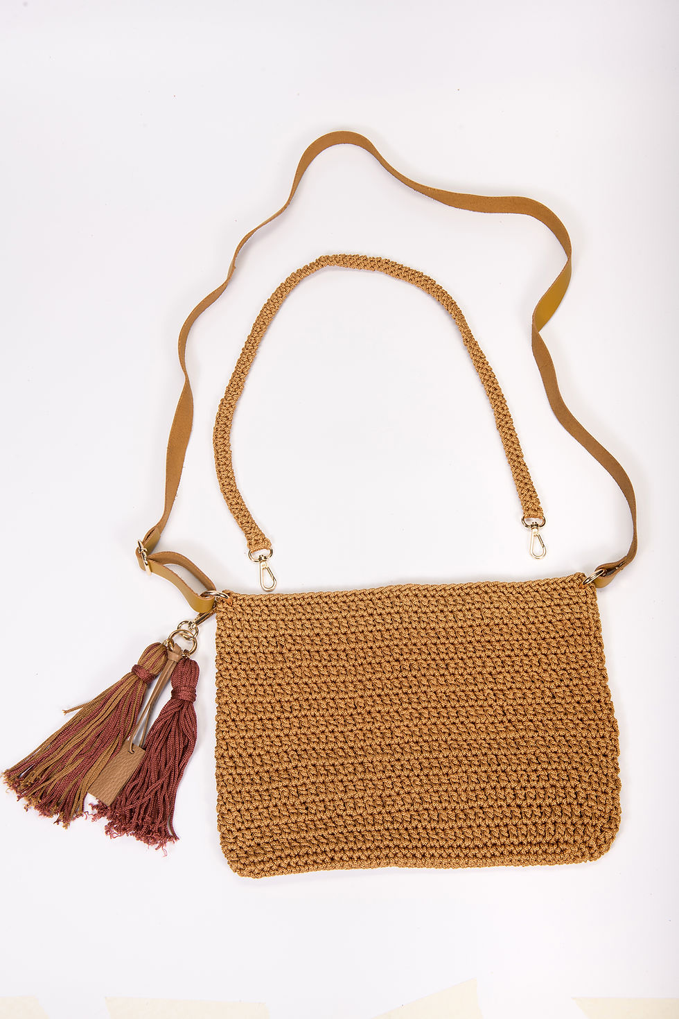 Thumbnail: Bohemian Hand Knitted Cross Bag by THE BRITELINE®