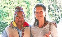 Patricia with Shaman Juan from Peru