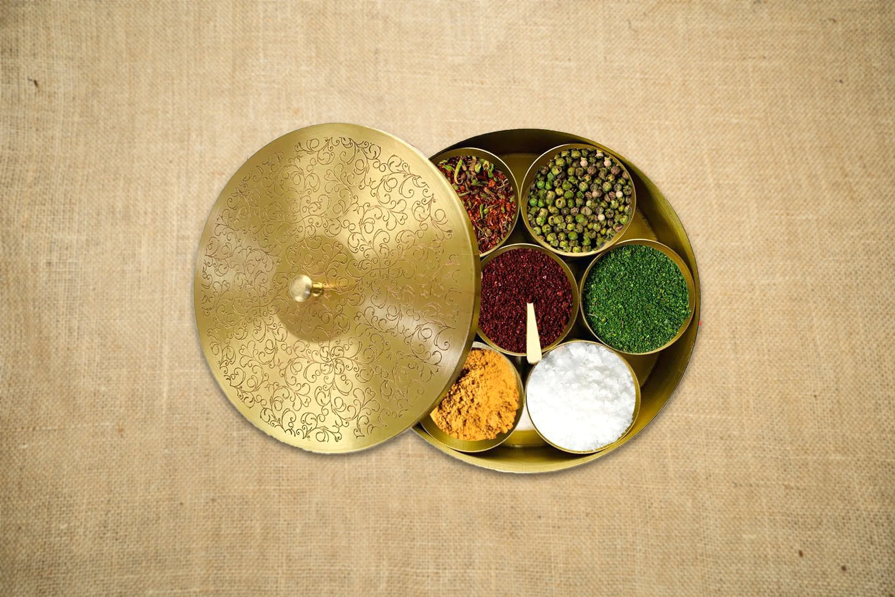 7 Bowl Brass Spice Box.webp