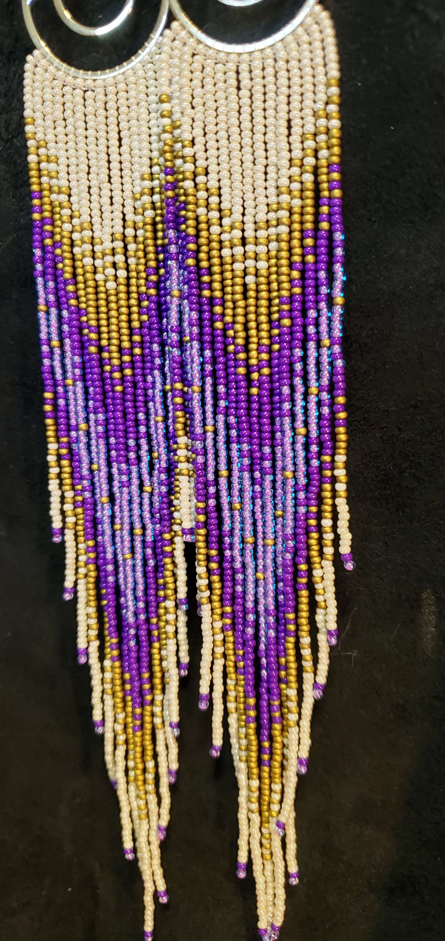 Amethyst feel statement earrings