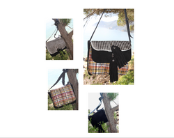 Versatilminibag / camurça preta+pêlo+tecido