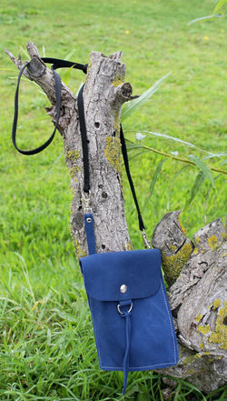 Minipocketphone / camurça azul denim