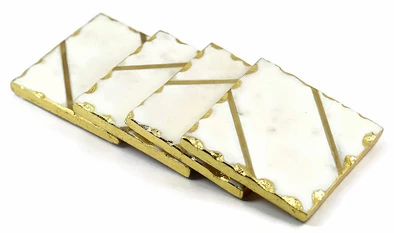 थंबनेल: Marble SQR Brass Inlay