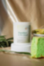 Pandan Coconut Asian Candle that is hand poured in London