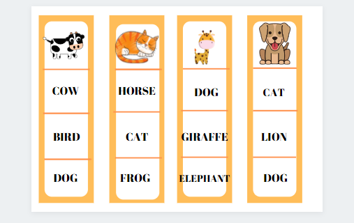 Identificar o animal - (Circle the name)