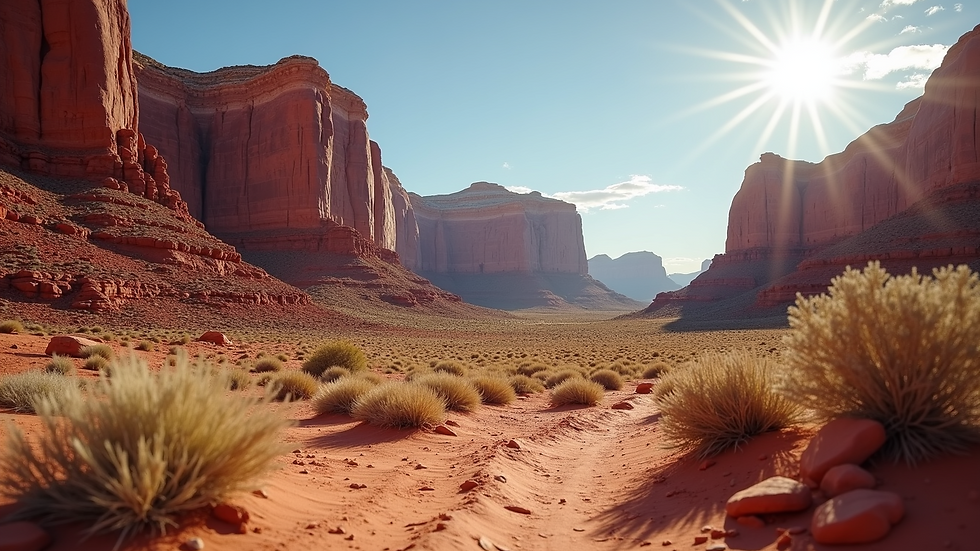 Eye-level view of Red Rock Canyon landscape