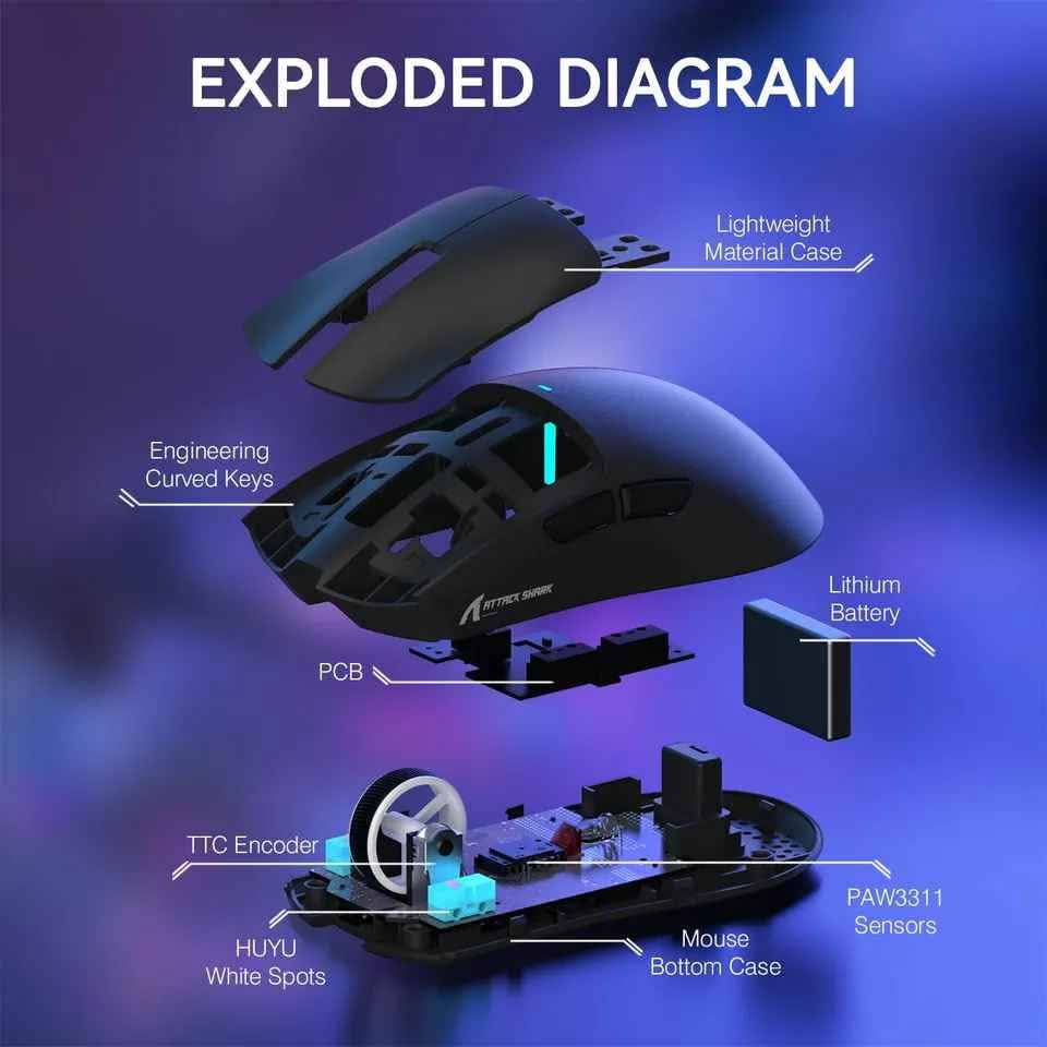 Miniatura: Mouse Inalambrico Attack Shark X11
