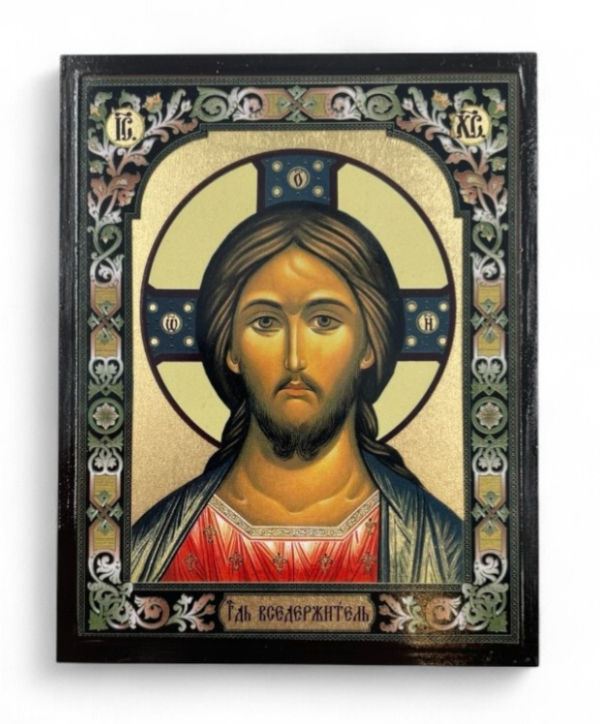 Ікона Господь Вседержитель ручної роботи з золоченням поталлю