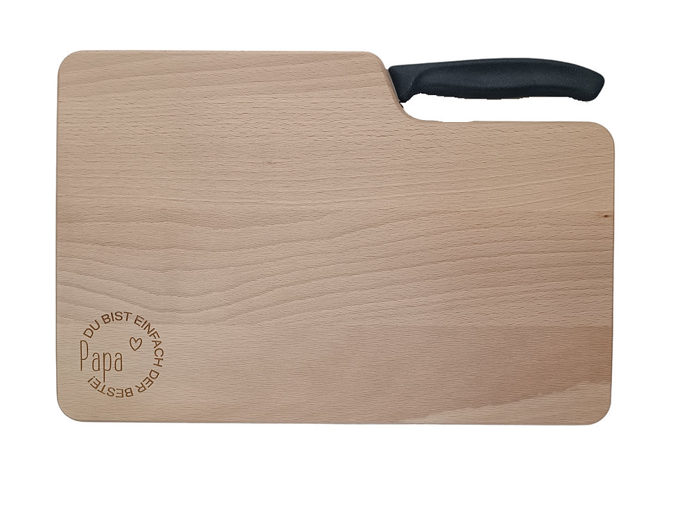 Miniaturbild: Brotzeitbrett aus Buche inkl. Victorinox Messer