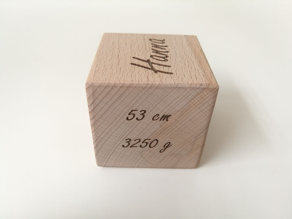 Miniaturbild: Baby Holzwürfel - sechsseitig beschriftet