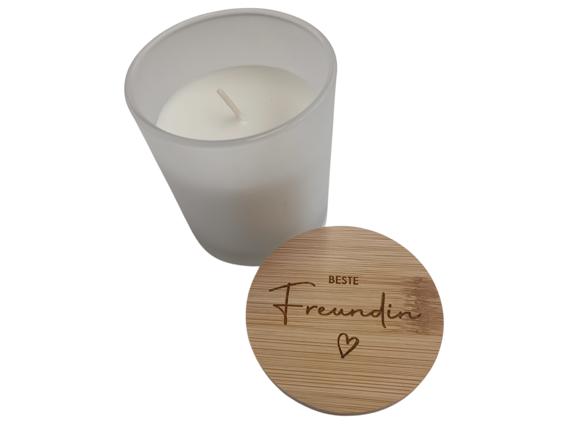 Duftkerze mit Bambusdeckel