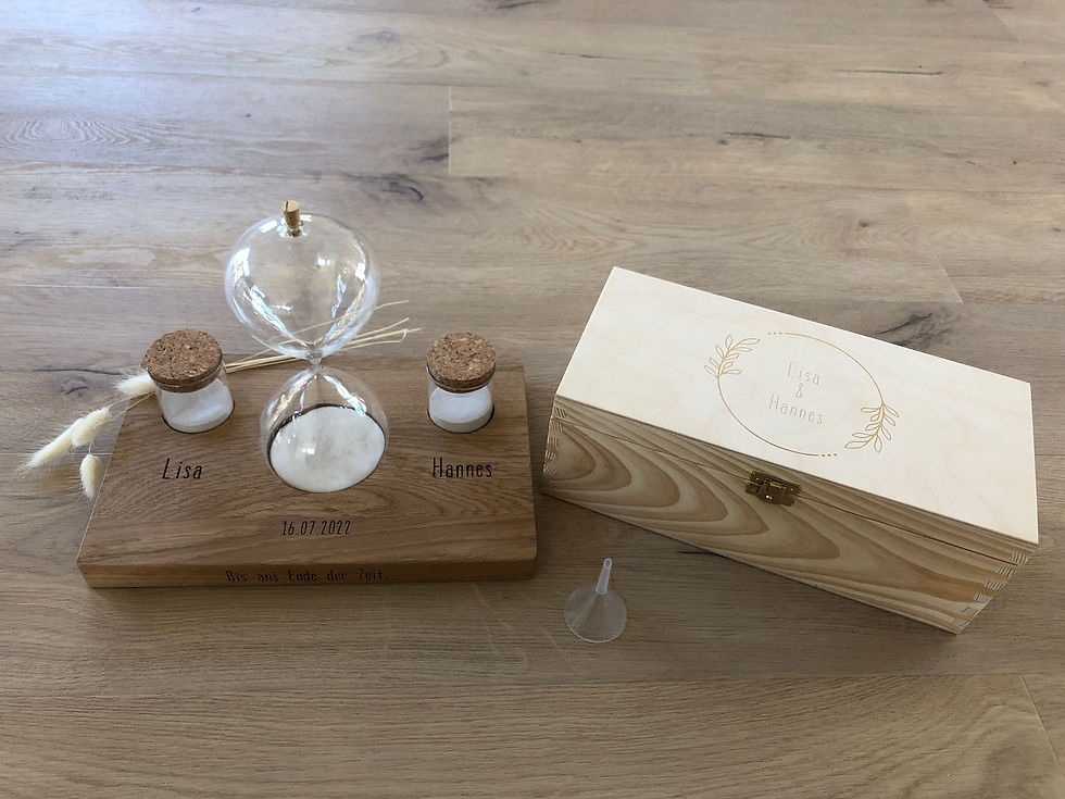 Miniaturbild: Sanduhr-Set Hochzeit