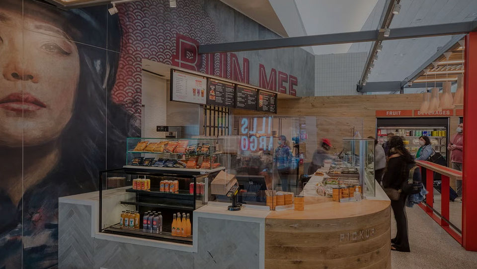 Face of woman decorative mural in restaurant wall.