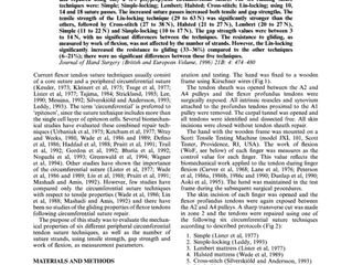 Epitendinous Suture