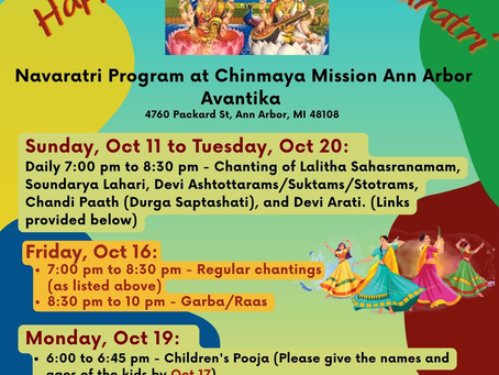 Navaratri Celebrations at Avantika! Oct 11 to 20, 2026