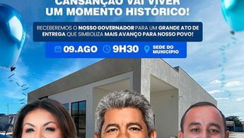 Governador Jerônimo estará em Cansanção no próximo Sábado.