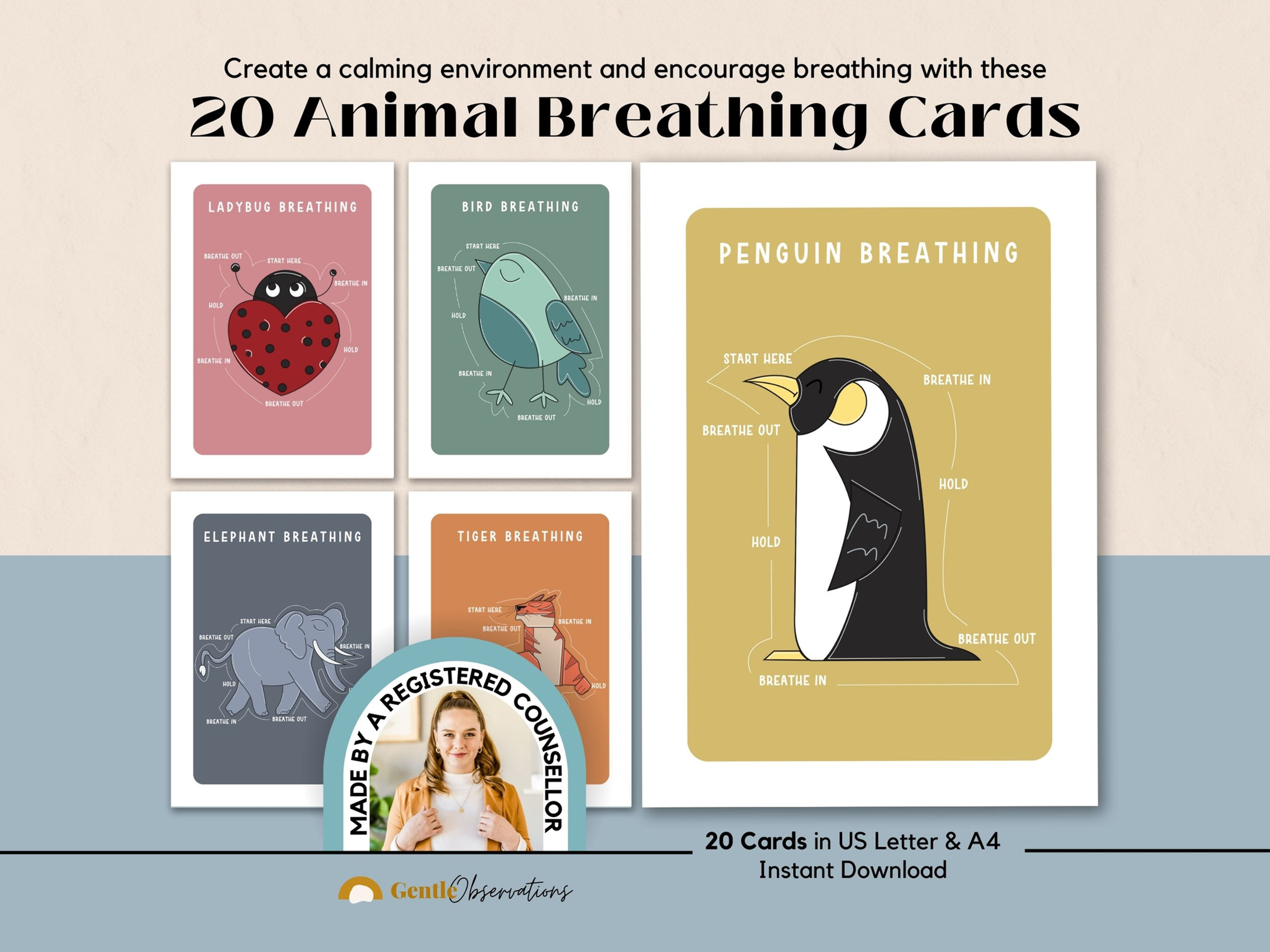 Animal Breathing Cards