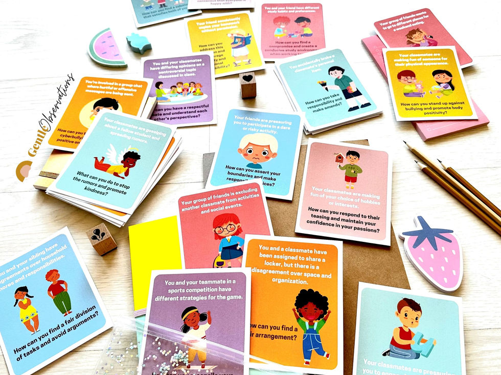 Colorful reacting vs responding communication cards