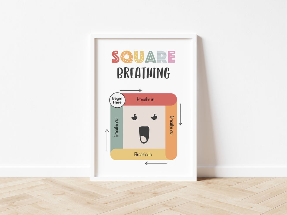 Square breathing exercise for kids