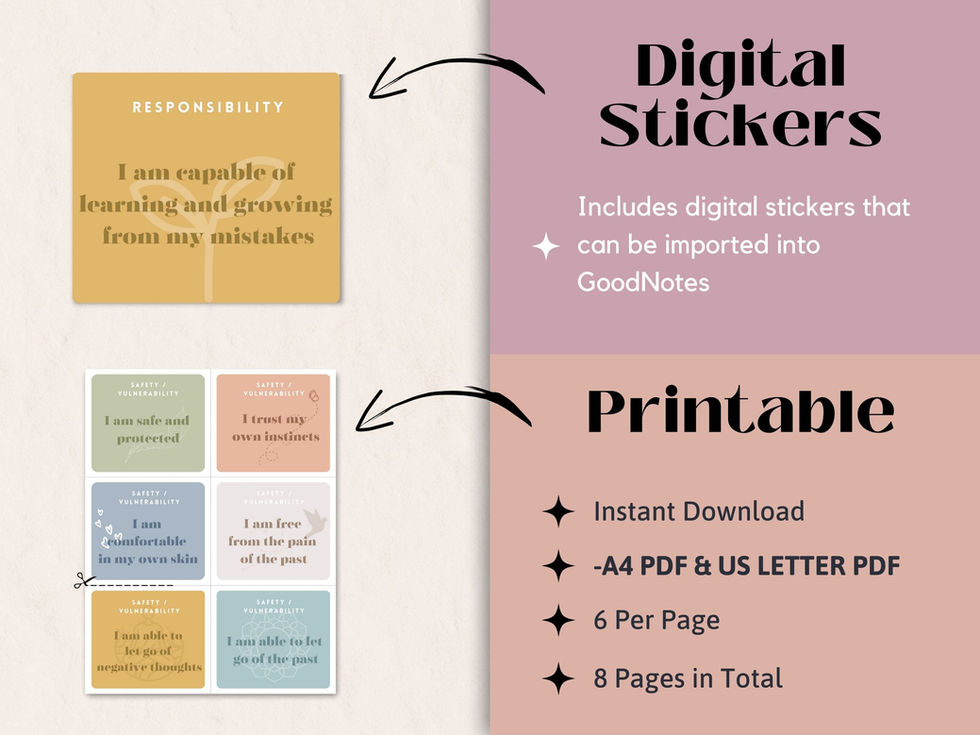 Brain Bullies CBT worksheets, digital stickers, and printables
