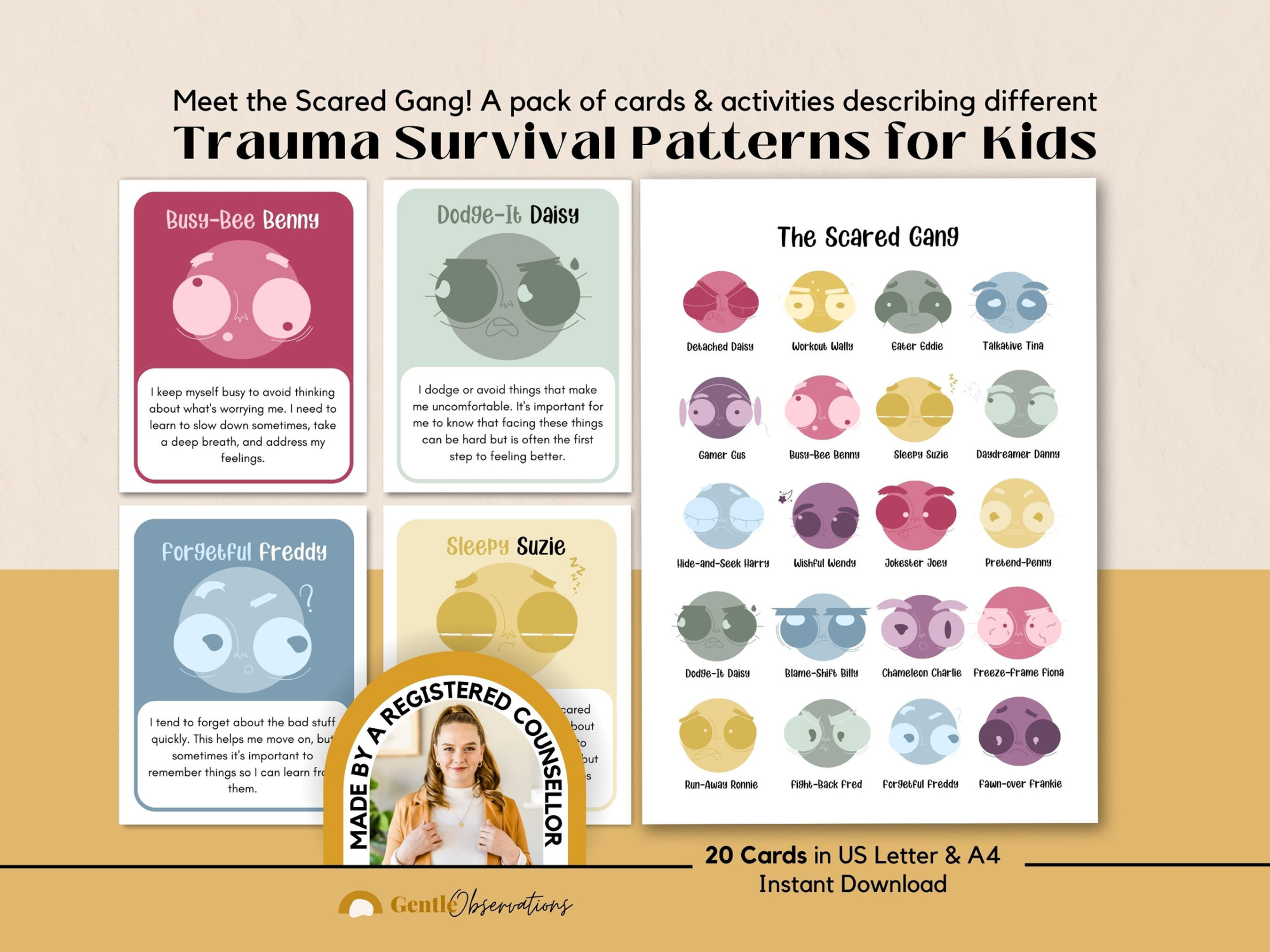 The Scared Gang - Trauma Pattern Cards For Kids