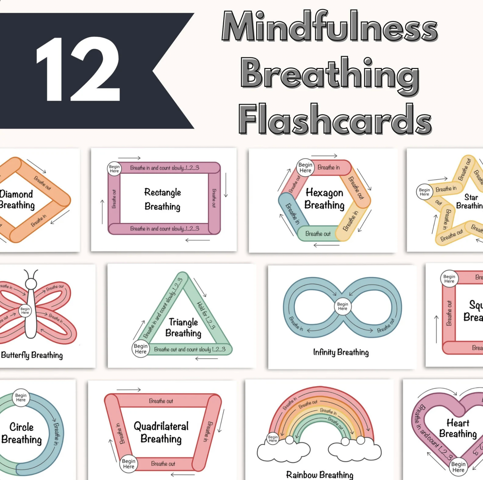 Finger Tracing Breathing Cards