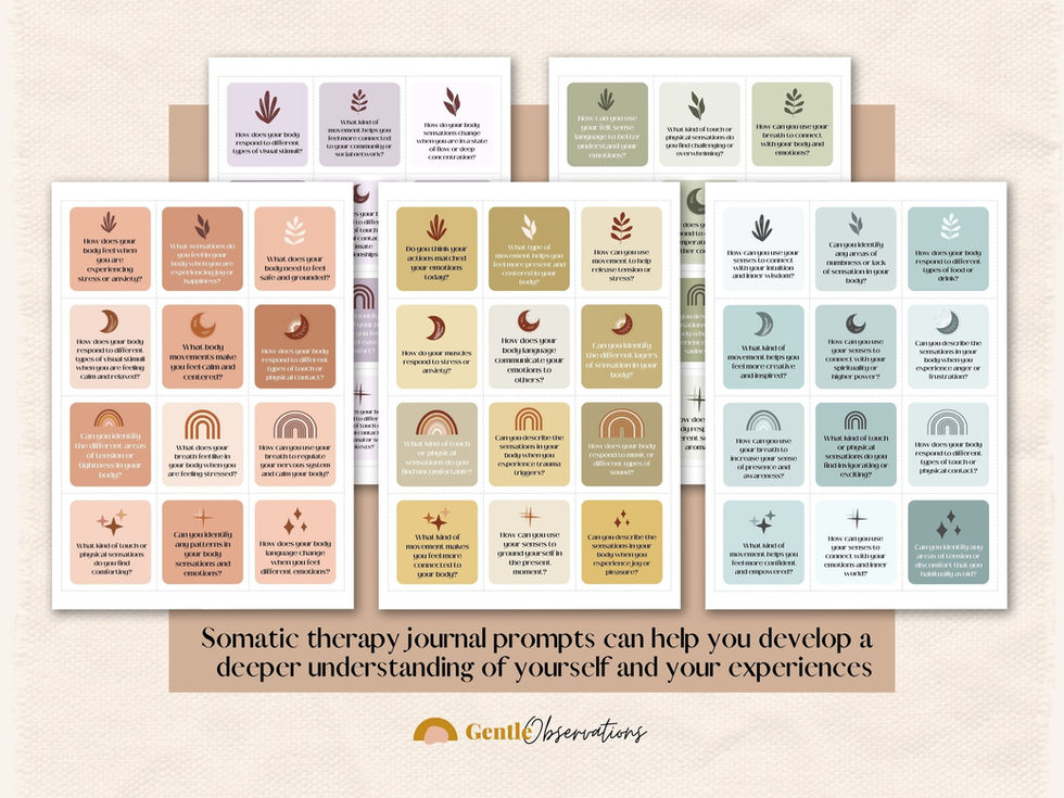 Somatic therapy journal prompts for deeper self-understanding