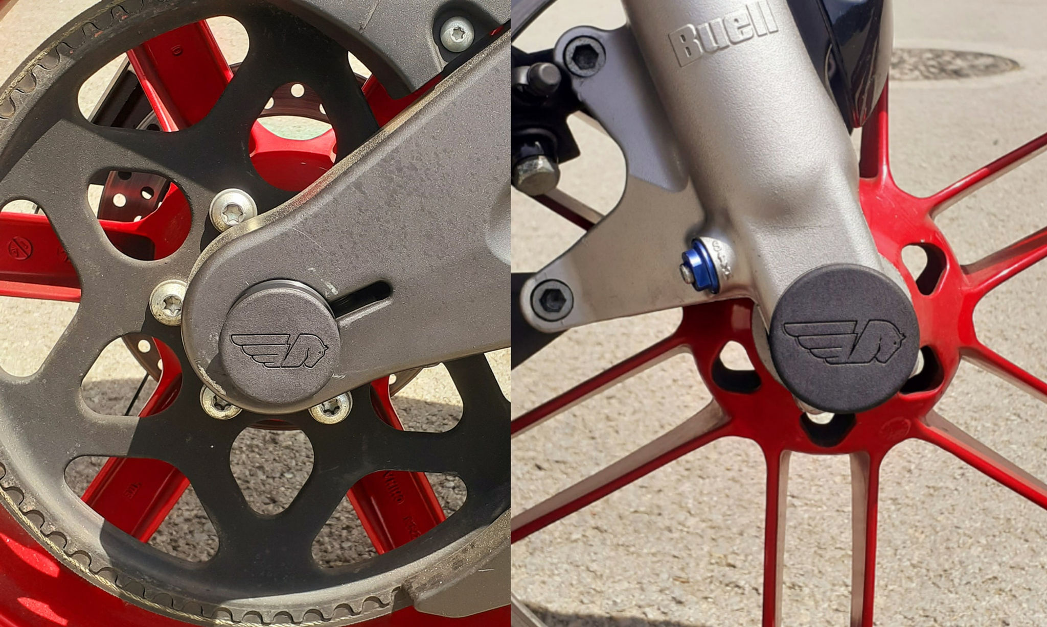 Axe de roue Type diabolo Avant Buell XB