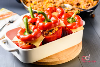 Stuffed Red Bell Peppers