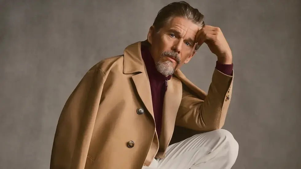 Ethan Hawke fronts the Canali fall 2026 ad campaign.