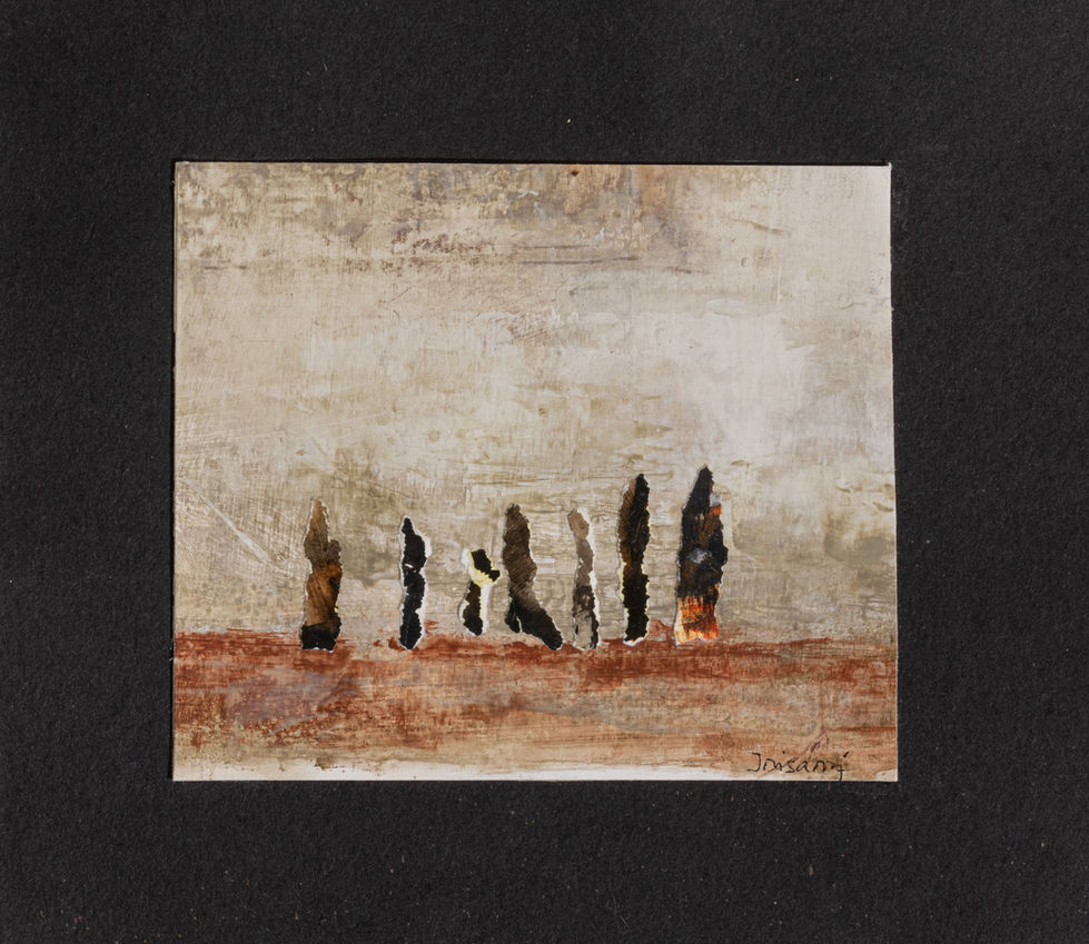 E-175 Collage, acrílico sobre cartulina ilustración, medida total 20x17,5 cm.